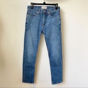 Everlane Medium Wash Skinny High Rise Jeans Thick Cotton Denim 24